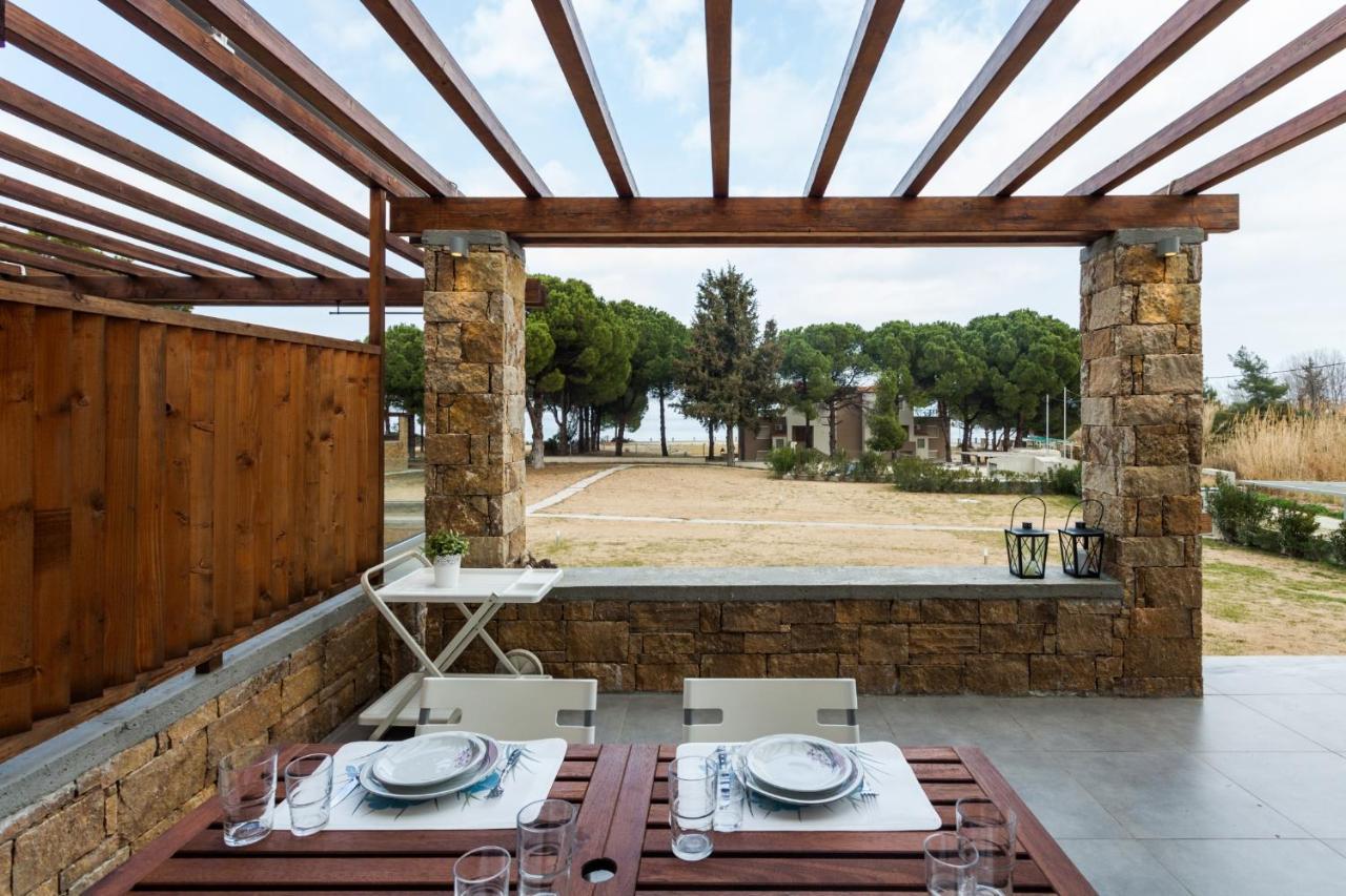 #Flh - Amalthia & Αthena Beachfront Houses In Pefkohori Exterior foto